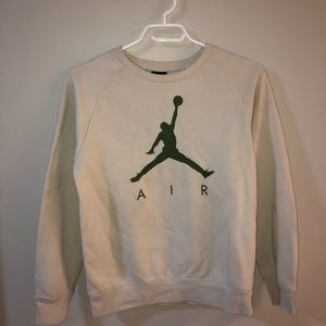 Jordan sweatshirt olive and cream color